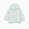 ZR Lemon Print Aqua Blue Zipper Hoodie 3084