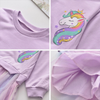 Anc Lal Multi Unicorn Light Purple Frock 3244