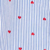 CRT Heart Print Stripe Blue Cotton Frock 7459