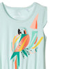 L&S Parrot Design Aqua Green Frock 1554