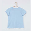 KB Front Lace Style Sleeves Light Blue Top 4449