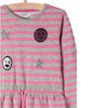 Pink Stripe Girls Grey Knitted Dress 3547