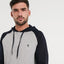 FC Logo Contrast Raglan Sleeves Grey Hoodie 3060