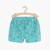 51015 Multi Birds Teal Girls Shorts 3707