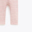 ZR Pink With Off White Stripe Back Pocket Legging 2913