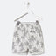 FZK Grey Big Palm Trees White Shorts 3992