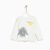 ZR Crazy Hair Full Sleeves White Tshirt 1884