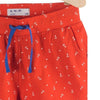 51015 Anchor Print Red Girls Shorts 3701
