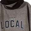51015 Like A Local Print Grey Mock Neck Hoodie 678