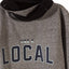 51015 Like A Local Print Grey Mock Neck Hoodie 678
