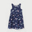 HM Pink & Blue Butterflies Navy Blue Sleeveless Frock 3774
