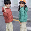 Duyi Bear Print Fleece Inner Brick Corel Puffer Jacket 7638
