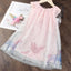 All Over Star Unicorn Rainbow Net Frock With Unicorn Hair Catch 2612