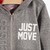LS Just Move Embossed Grey Zipper Hoodie 3306