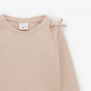 ZR Side Shoulder Bow Light Pink Sweatshirt 2892