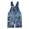 Osk All Over Block Style Print Denim Blue Shorts Dungaree 3800