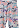 51015 Colorful Text Girls Grey Legging 4305