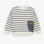 ZR Black & White Stripe Side Pocket Goal Time Sweatshirt 2404
