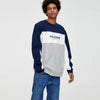 P&B Navy Blue With Color Block Sweatshirt 946