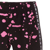 LS Black With Pink Splash The Rise Print Side Tape Legging 4291