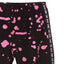 LS Black With Pink Splash The Rise Print Side Tape Legging 4291