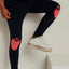 B.X Strawberry Print Black Legging 7383