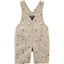 Osk Anchor Print Beige Cotton Short Dungarees 3802