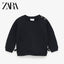 ZR Black With Bows On Bottom Sides Sweatshirt 937