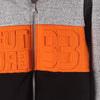 LS Future Embossed Orange With Grey Zipper Hoodie 2763