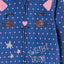51015 Sweetest Friend Cat Face Polka Dots Blue Zipper Hoodie 2787