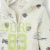 TAO Surf 83 Print Off White Zipper Hoodie 2944