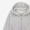 ZR Round Pocket Grey Zipper Hoodie 3378