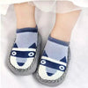 Light Grey Bottom White Face Socks Booties 4524