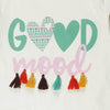 K&K Good Mood Applic Full Sleeves White Tshirt 3457