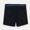 LC Dark Blue Side Tape Contrast Belt Shorts 1256