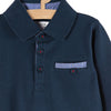 M&M Plain Blue Sleeves Shirt 13763