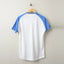 DSL Mid Blue Raglan Sleeves White Tshirt 1783