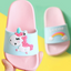 XINZL Pastel Blue Unicorn Slippers 2657