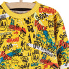 51015 Doodle Print Yellow Sweatshirt 3478