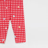 SFR Glitter Flower Red Gingham Check Legging 2334
