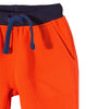 51015 Electric Print Orange Fleece Trouser With Navy Blue Cord 3630