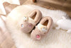 DMG Embroidered Alphabets Penguin Beige Warm Shoes 8163