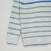 H Blue And Green Line Grey Sweater 7835