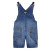 Osh White Shoulder Belt Style Dark Blue Denim Short Dungaree 3817