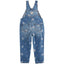 Osk Flowers Print Mid Blue Denim Full Dungaree 3806