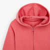 ZR Pink Frill Bottom Terry Zipper Hoodie 14530