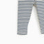 ZR Front Pocket Blue And White Stripes Legging 2919