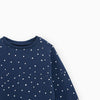 ZR Navy Blue Polka Dots Sweatshirt 787