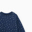 ZR Navy Blue Polka Dots Sweatshirt 787