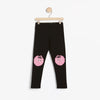 LDX knee Patch Strawberry Style Black Legging 2813